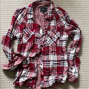 Rails plaid button down top